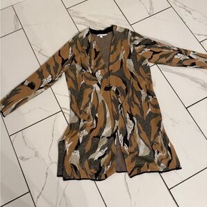 Chico's Multicolor Patterned Cardigan